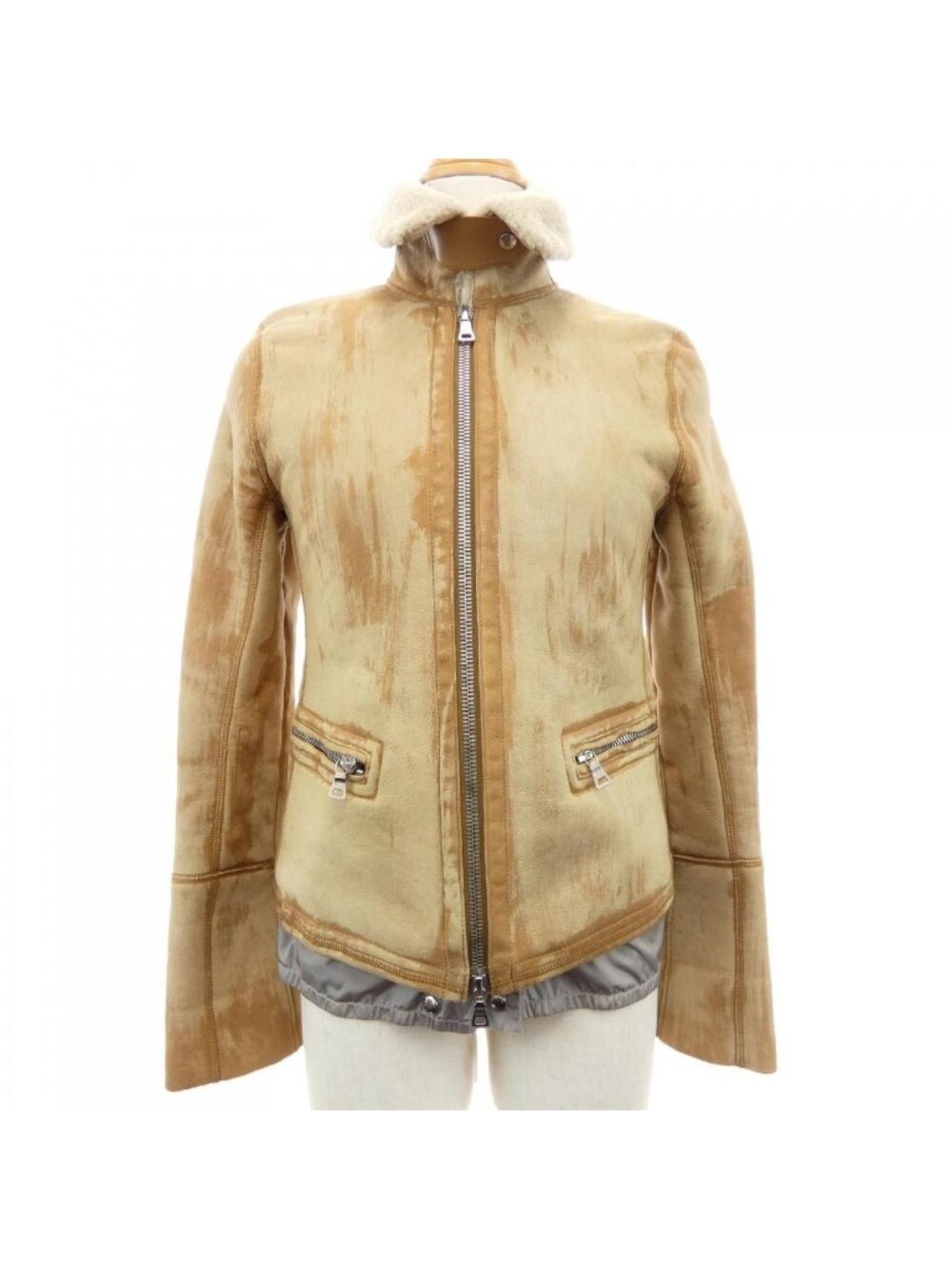 Prada Shearling Jacket Beige